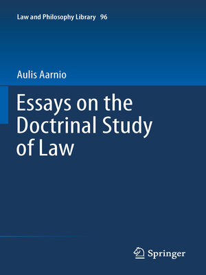 cover image of Essays on the Doctrinal Study of Law